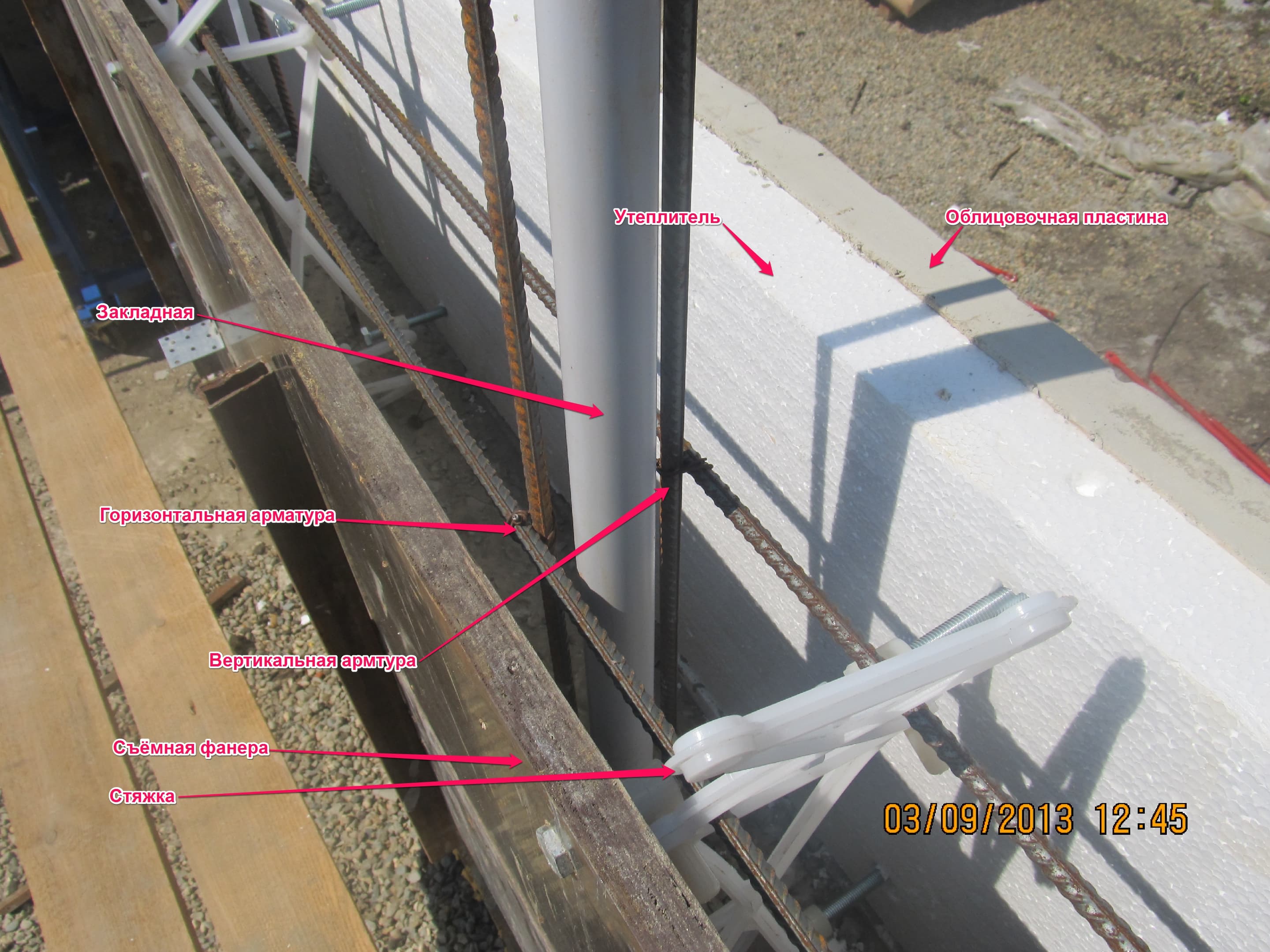 Заливка бетона в опалубку